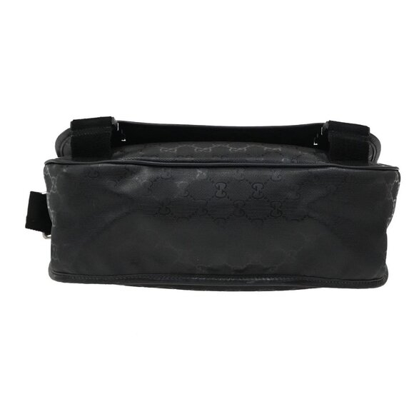 GUCCI Logo Imprime GG Pattern Shoulder Bag PVC Leather Black SHW Italy 34YH650 - Picture 5 of 16